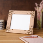 エレガントフローラ結婚のKeepsake写真 レーザー彫刻フレーム (左)