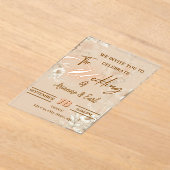 エレガントフローラ結婚アクリル招待状 アクリル招待状 (レイダウン)