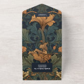 エレガントフローラ結婚アールヌーボー オールインワン招待状 (外側)