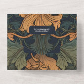 エレガントフローラ結婚アールヌーボー オールインワン招待状 (裏面)