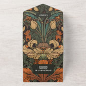 エレガントフローラ結婚アールヌーボー オールインワン招待状 (外側)