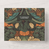 エレガントフローラ結婚アールヌーボー オールインワン招待状 (裏面)