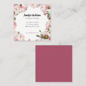 エレガントフローラ結婚イベントプランナーサービス スクエア名刺 (正面/裏面)