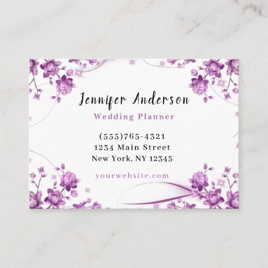 エレガントフローラ結婚イベントプランナーサービス 名刺 (正面)