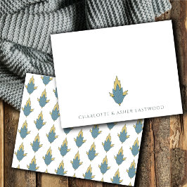 エレガントフローラ結婚オーナメント ノートカード