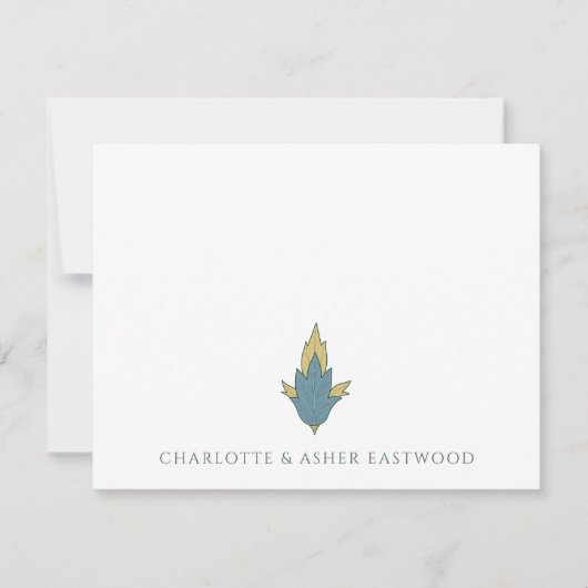 エレガントフローラ結婚オーナメント ノートカード (正面)