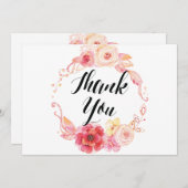 エレガントフローラ結婚サンキューカードリース サンキューカード (正面/裏面)