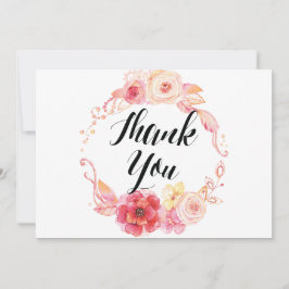 エレガントフローラ結婚サンキューカードリース サンキューカード