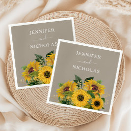 エレガントフローラ結婚ズ スタンダードカクテルナプキン