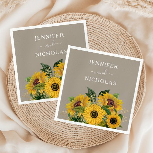 エレガントフローラ結婚ズ スタンダードカクテルナプキン