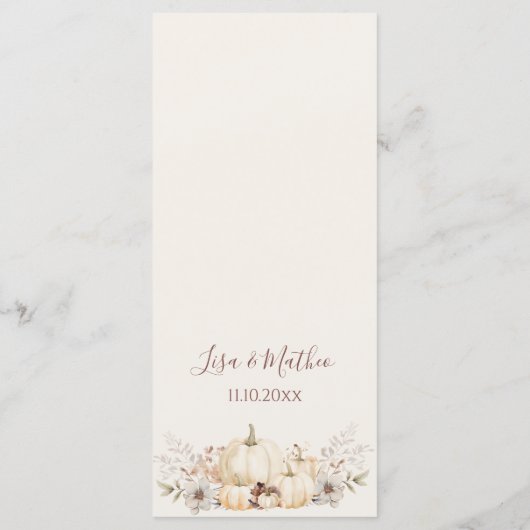 エレガントフローラ結婚ズ メニュー (裏面)