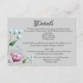 エレガントフローラ結婚ソフトボタニカルロマンス エンクロージャーカード (正面)