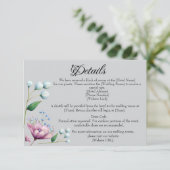 エレガントフローラ結婚ソフトボタニカルロマンス エンクロージャーカード (スタンド正面)