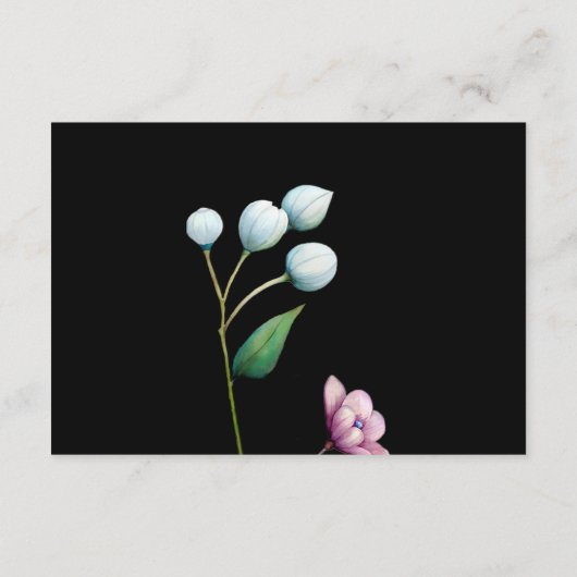 エレガントフローラ結婚ソフトボタニカルロマンス エンクロージャーカード (裏面)