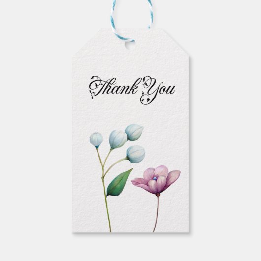 エレガントフローラ結婚ソフトボタニカルロマンス ギフトタグ (裏面)