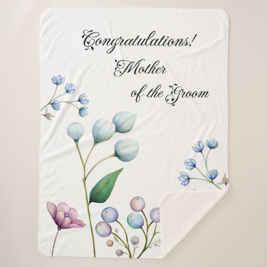 エレガントフローラ結婚ソフトボタニカルロマンス シェルパブランケット (正面)