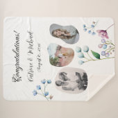 エレガントフローラ結婚ソフトボタニカルロマンス シェルパブランケット (正面(横))