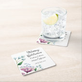 エレガントフローラ結婚ソフトボタニカルロマンス スクエアペーパーコースター (インサイチュ)