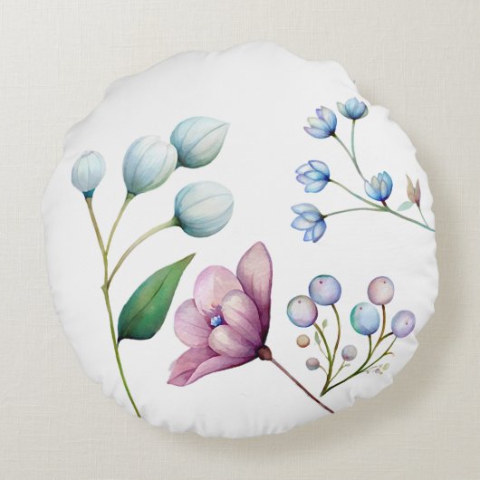 エレガントフローラ結婚ソフトボタニカルロマンス ラウンドクッション (裏面)