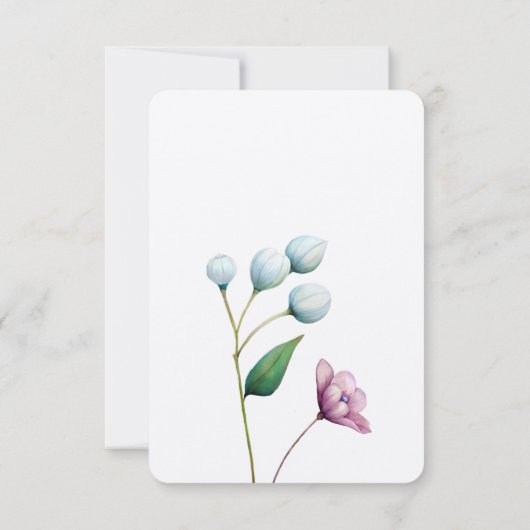 エレガントフローラ結婚ソフトボタニカルロマンス 出欠カード (裏面)