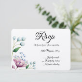 エレガントフローラ結婚ソフトボタニカルロマンス 出欠カード (スタンド正面)