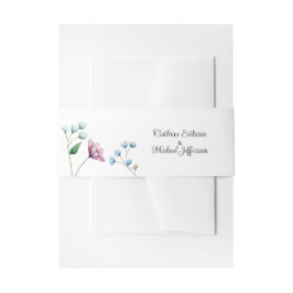 エレガントフローラ結婚ソフトボタニカルロマンス 招待状ベリーバンド