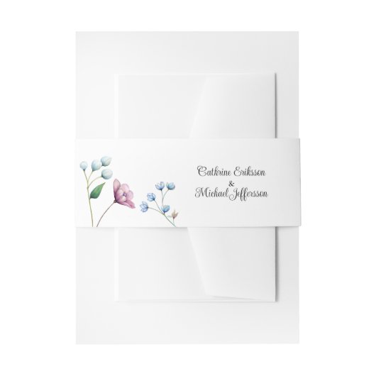 エレガントフローラ結婚ソフトボタニカルロマンス 招待状ベリーバンド (正面例)