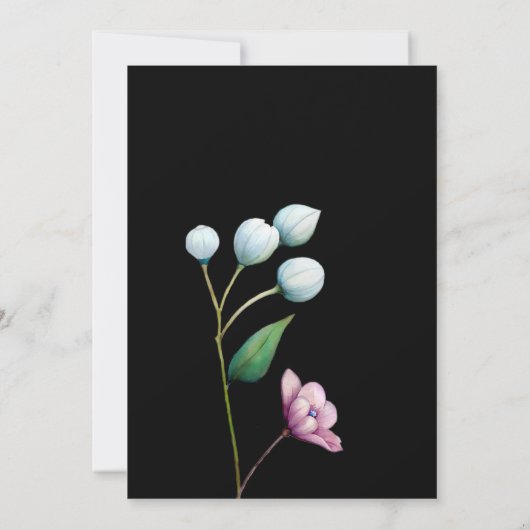 エレガントフローラ結婚ソフトボタニカルロマンス 招待状 (裏面)