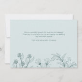 エレガントフローラ結婚ティール(緑がかった色) サンキューカード (裏面)