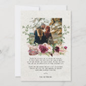 エレガントフローラ結婚バイキング写真ありがとう サンキューカード (裏面)