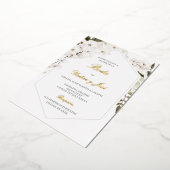 エレガントフローラ結婚ボースペインのホ招待状 箔招待状 (回転した状態)