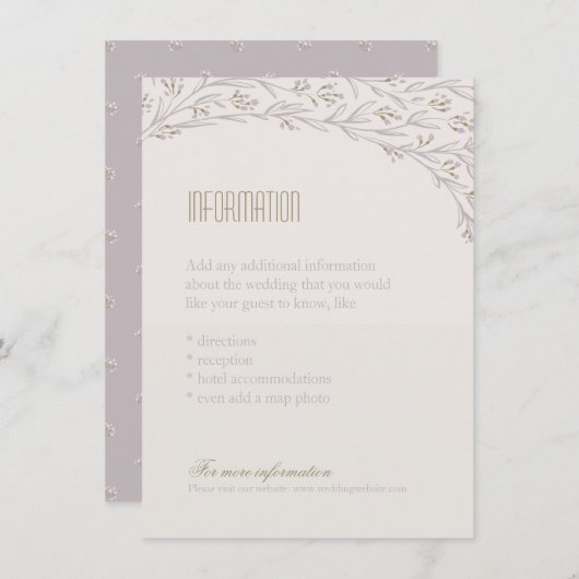 エレガントフローラ結婚ラスチック エンクロージャーカード (正面/裏面)