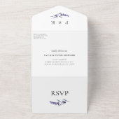 エレガントフローラ結婚ラベンダー オールインワン招待状 (外側)