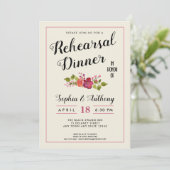 エレガントフローラ結婚リハーサルディナー招待状 招待状 (スタンド正面)