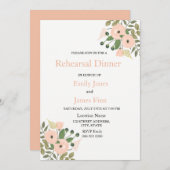 エレガントフローラ結婚リハーサルディナー招待状 招待状 (正面/裏面)