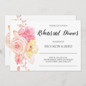 エレガントフローラ結婚リハーサル招待状真珠 招待状 (正面/裏面)