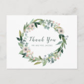 エレガントフローラ結婚リース感謝はがき ポストカード (正面)