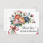 エレガントフローラ結婚リース サンキューカード (正面/裏面)