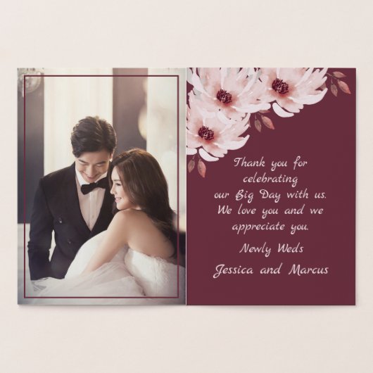 エレガントフローラ結婚写真あり実在 箔カード (内部)