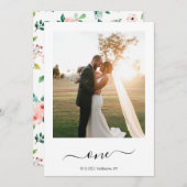 エレガントフローラ結婚写真の表番号 シーズンカード (正面/裏面)