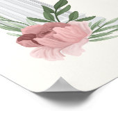 エレガントフローラ結婚列庭園の結婚式 ポスター (角)