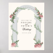 エレガントフローラ結婚列庭園の結婚式 ポスター (正面)