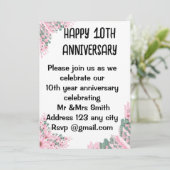 エレガントフローラ結婚周年記念招待状 | ビ シーズンカード (スタンド正面)