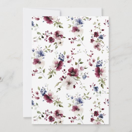 エレガントフローラ結婚周年記念招待状 招待状 (裏面)