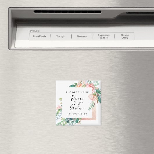 エレガントフローラ結婚式の引き出物結婚磁石 マグネット (インサイチュ (食洗機))
