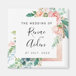 エレガントフローラ結婚式の引き出物結婚磁石 マグネット