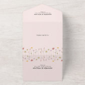 エレガントフローラ結婚式招待状とRSVPセット オールインワン招待状 (外側)