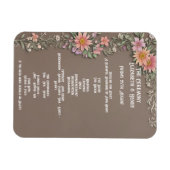 エレガントフローラ結婚式招待状のカスタマイズ マグネット (横)