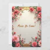 エレガントフローラ結婚式招待状カスタム- 招待状 (裏面)