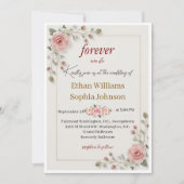 エレガントフローラ結婚式招待状カードソフト 招待状 (正面)